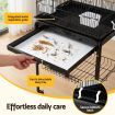 i.Pet 158cm Bird Cage Aviary Parrot Budgie Stand Wheels Black