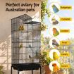 i.Pet 158cm Bird Cage Aviary Parrot Budgie Stand Wheels Black
