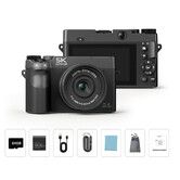Digital Camera 5K 75MP Compact with WiFi, 64GB Card, 18x Zoom, Ideal for Men Beginners Photography, Vlogging and Travel, Black