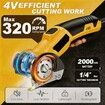 Cordless Electric Scissors, 2000mAh Box Cutter with Safety Lock and LED Light for Fabric Carpet Leather (Yellow)