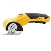 Cordless Electric Scissors, 2000mAh Box Cutter with Safety Lock and LED Light for Fabric Carpet Leather (Yellow)