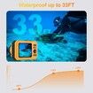 4K Underwater Camera 64MP 10M Waterproof,32GB Card Dual-Screen Dustproof,UHD Autofocus Point-and-Shoot,Compact,Floatable,Yellow