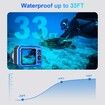 4K Underwater Camera 64MP 10M Waterproof,32GB Card Dual-Screen Dustproof,UHD Autofocus Point-and-Shoot,Compact,Floatable,Blue