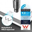 WELS Dual Shower Head Set 8” Square Chrome High Pressure Rainfall Overhead Showerhead 3 Mode Handheld Power Rain Spray Holder Hose Hotel Bathroom
