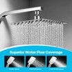 WELS Dual Shower Head Set 8” Square Chrome High Pressure Rainfall Overhead Showerhead 3 Mode Handheld Power Rain Spray Holder Hose Hotel Bathroom