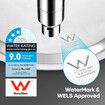 10 Inch Round Rainfall Shower Head 250mm High Pressure Overhead Showerhead Stainless Steel Chrome Fixed Rain Spray WELS 9LPM Water Saving Replacement