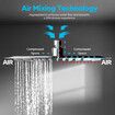 10 Inch Square Rainfall Shower Head 250mm High Pressure Overhead Showerhead Stainless Steel Chrome Fixed Rain Spray WELS 9LPM Water Saving Replacement
