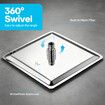 10 Inch Square Rainfall Shower Head 250mm High Pressure Overhead Showerhead Stainless Steel Chrome Fixed Rain Spray WELS 9LPM Water Saving Replacement