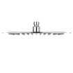 10 Inch Square Rainfall Shower Head 250mm High Pressure Overhead Showerhead Stainless Steel Chrome Fixed Rain Spray WELS 9LPM Water Saving Replacement