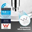 WELS Dual Rain Shower Head Set Chrome Round High Pressure Rainfall Overhead Showerhead 3 Mode Handheld Spray Adjustable Rail Separate Water Inlet