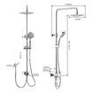 WELS Dual Rain Shower Head Set Chrome Round High Pressure Rainfall Overhead Showerhead 3 Mode Handheld Spray Adjustable Rail Separate Water Inlet