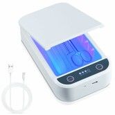 Nail Tool Sterilizer Box Portable USB, Sanitizer for Salon Jewelry Phone, Cleaning Box Blue Light Nail Tool Sanitizer for Nail Salon