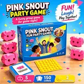 You Laugh You Lose Pig bill Mask Party Game With 150 Challenge Cards And Pig Beak Props For Party Teens Families Friends And Group Game Nights