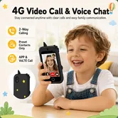 4G Kids Smart Phone With 2.8 Inch Touch Screen Video Calling Voice Chat Lbs And Wifi Location Sos Geo Fence Camera 800Mah App Control Color Black