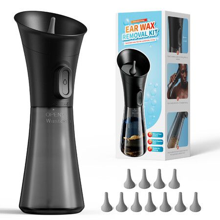 Ear Cleaner Manual Wax Removal Kit, Gentle Ear Irrigation Tool Hand-Controlled Flow, Comfortable Ergonomic Grip for Home Travel Use