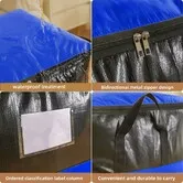 180L Extra Large Storage Bags, Huge Moving Bags Heavy Duty with Zipper and Stronger Handles, Big Foldable Duffle Bag for Storage Totes Moving Boxes (4)
