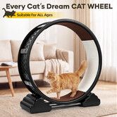 Cat Exercise Wheel Running Toy Exerciser Plastic Indoor Feline Fitness Workout Treadmill Spinning Walking Training Circle Weight Management Active Play