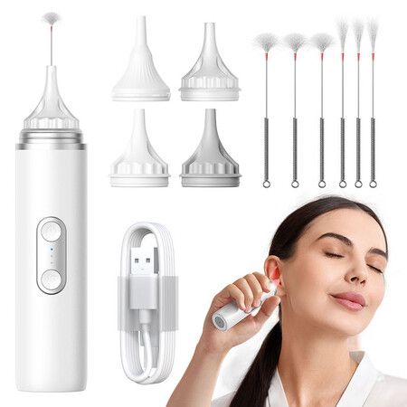 Rechargeable Electric Ear Dryer, Red Light Ear Drying Device, 3 Airflow Modes Massage for Swimmers, Shower, Water Sports, Hearing Aid Users