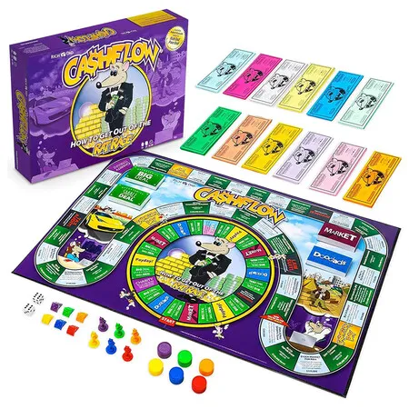 CASHFLOW Board Game, Educational Business and Finance Literacy Game, Ages 14 and Up, Financial Learning Games for Kids, Teens, Men Women and Family