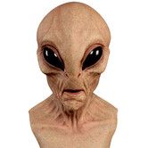 Realistic Area 51 Alien Full Head Latex Mask,Scary Creepy Prop for Halloween Cosplay Costume Party 2026