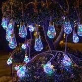 Solar Outdoor String Lights, 7.5Meters Vintage Rope Hemp Solar Lights with 15 Shatterproof Bulbs, Waterproof for Garden, Camping, Cafe