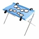 Dog Grooming Hammock Stand,Foldable Dog Bath Holder Sling Shower Chair Heavy-Duty Pet Bath Stool for Small Medium Dogs Blue