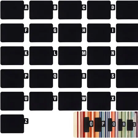 Record Dividers 26 Pcs, A?Z Alphabetical Tab Separators, Waterproof Durable Reusable Organizer for LP Album, Book, CD & Document Collection Storage