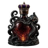 350ML Kra-ken Rum Glass Octopus Bottle, Fathers Day Gift Artistic Octopus Shaped Glass Whisky Decanter, 3D Sculpted Octopus Collector's Edition Bottle