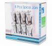 Casa Mia 8 Jar Spice Holder Set with Stainless Steel Rack