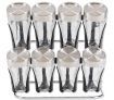 Casa Mia 8 Jar Spice Holder Set with Stainless Steel Rack