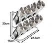 Casa Mia 8 Jar Spice Holder Set with Stainless Steel Rack