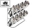 Casa Mia 8 Jar Spice Holder Set with Stainless Steel Rack