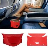 Travel Foot Rest for Airplane,Airplane Foot Rest,Portable Folding Stool Red