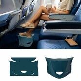 Travel Foot Rest for Airplane,Airplane Foot Rest,Portable Folding Stool Blue
