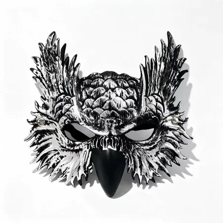 SILVER NIGHT OWL Mask Mask Halloween Cosplay Costume accessories Party Supply Adult Kids Masquerade Headgear Holiday vibe Christmas Birthday Gift