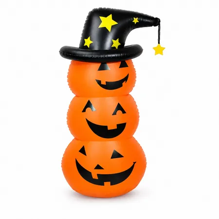 120cm Inflatable Halloween Pumpkin Wobble Decoration Self Righting Jack O Lantern Tumbler for Indoor Outdoor Porch Yard Garden Party