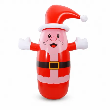 121cm Inflatable Christmas Santa Claus Wobble Decoration Self Righting Tumbler for Indoor Outdoor Porch Yard Garden Party