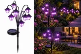 10LED Solar Power Garden Light Outdoor Landscape Halloween Spike Ground Lamp Waterproof Pathway Christmas Holiday Decoration for Yard Lawn
