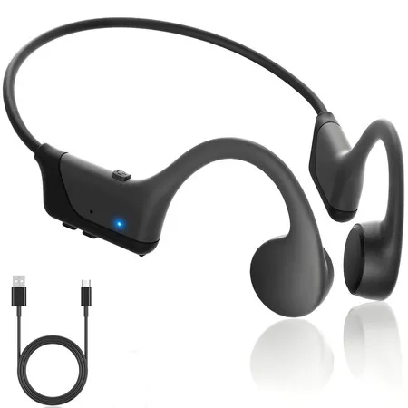 Bone Conduction Open-Ear Headphones, Bluetooth 5.4 IPX5 Waterproof, Lightweight and Comfortable Sports Earphones for Running Gym Cycling