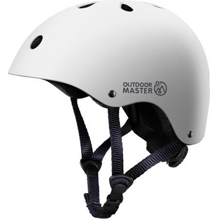 OutdoorMaster Youth & Kids Bike Helmet - Adjustable Multi-Sports Skateboard Helmet with Removable Liners for Balance Bike, Toddler Scooter, One Wheel Hoverboard-White-Large