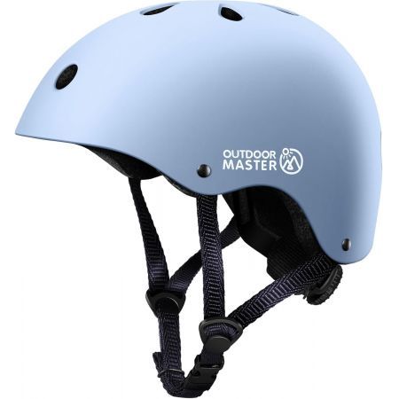 OutdoorMaster Youth & Kids Bike Helmet - Adjustable Multi-Sports Skateboard Helmet with Removable Liners for Balance Bike, Toddler Scooter, One Wheel Hoverboard-Light Blue-Large