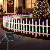 Jingle Jollys 3m Solar Christmas Fence Lights Outdoor Garden Path Decor Multicolour 8pc
