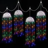 Jingle Jollys Christmas Lights Solar Jellyfish 4Pcs Garden Decorative Multi-Color
