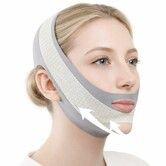 Anti Snoring Chin Strap, V Line Lifting Mask Chin Strap for Sleeping, Snoring Solution for Men and Women Breathable Chin Strap (Grey)