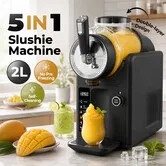 2L Slushie Machine Ice Cream Frozen Drink Juice Maker 5 in 1 Countertop Electric Slushy Margarita Frappe Cocktail Smoothie Milkshake 185W Self Cleaning