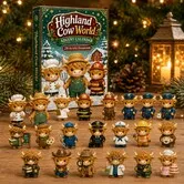 Advent Calendar 2026 with Mini Highland Cow Figurines Career Collection