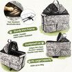 Dog Basket for Bike Rear Rack Pet Carrier Bicycle Bag with Bracket Padded Seat Cargo Crate Outdoor Christmas Travel Gifts 50x34x45cm Grey