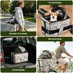 Dog Basket for Bike Rear Rack Pet Carrier Bicycle Bag with Bracket Padded Seat Cargo Crate Outdoor Christmas Travel Gifts 50x34x45cm Grey