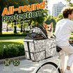 Dog Basket for Bike Rear Rack Pet Carrier Bicycle Bag with Bracket Padded Seat Cargo Crate Outdoor Christmas Travel Gifts 50x34x45cm Grey