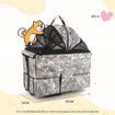 Dog Basket for Bike Rear Rack Pet Carrier Bicycle Bag with Bracket Padded Seat Cargo Crate Outdoor Christmas Travel Gifts 50x34x45cm Grey